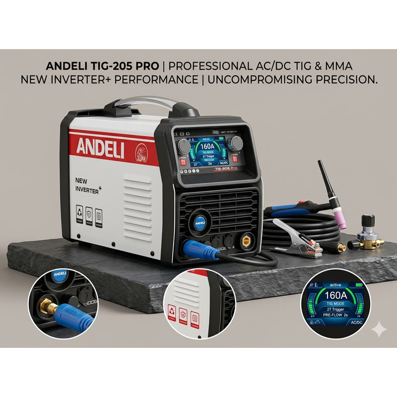 ANDELI TIG-205 PRO – 10-u-1 AC/DC TIG aparat