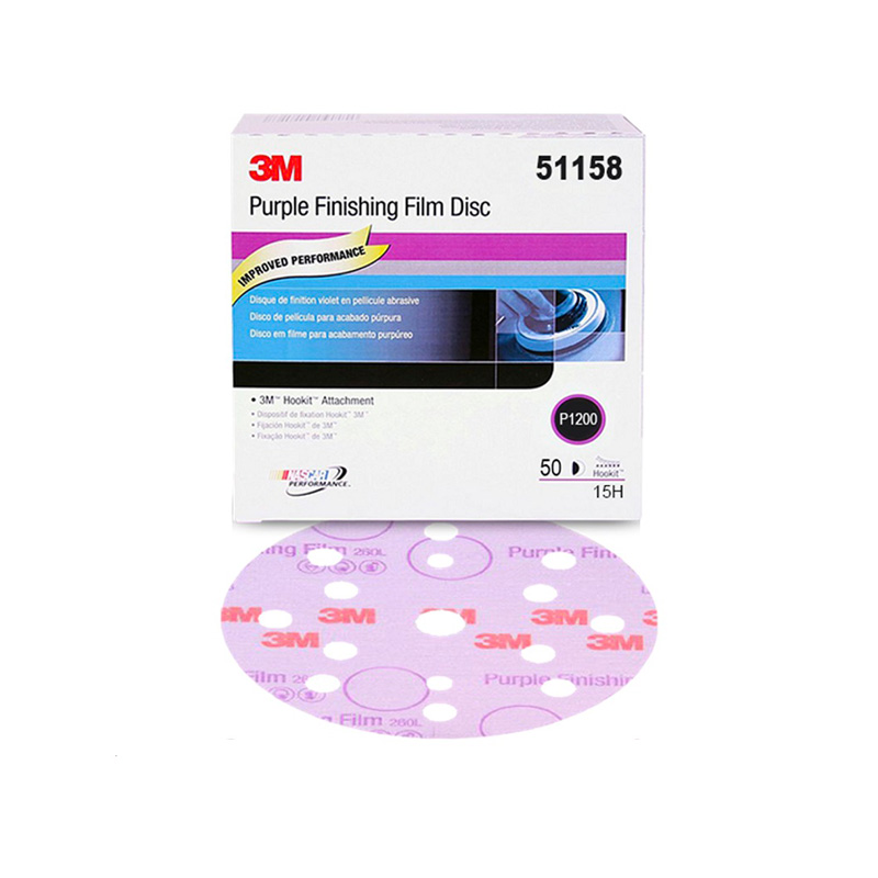 3M 51158 Hookit Završni brusni film disk 260L+, P1200 150mm 15R LD861A