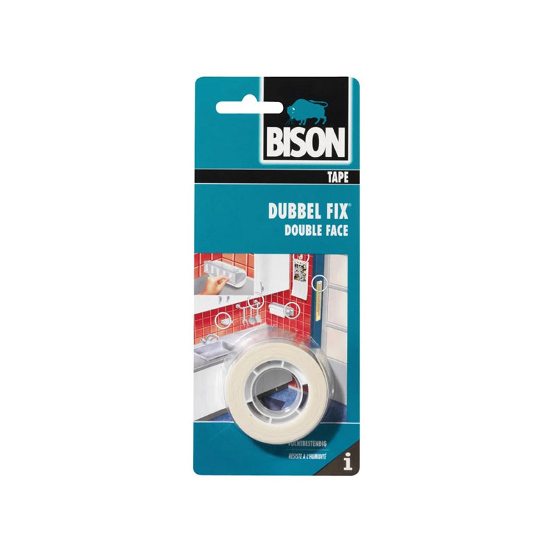 Bison Double Fix Tape - Duplolepljiva montažna traka, 19mm x 1.5m