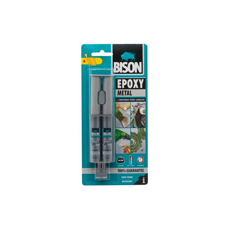 Bison Epoxy metal Dvokomponentni lepak za metal, 24ml