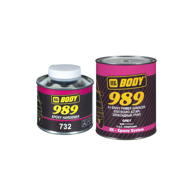 Body 989 4:1 Epoxy Prajmer - Surfacer, 1L + 989 Epoxy Herter, 250ml
