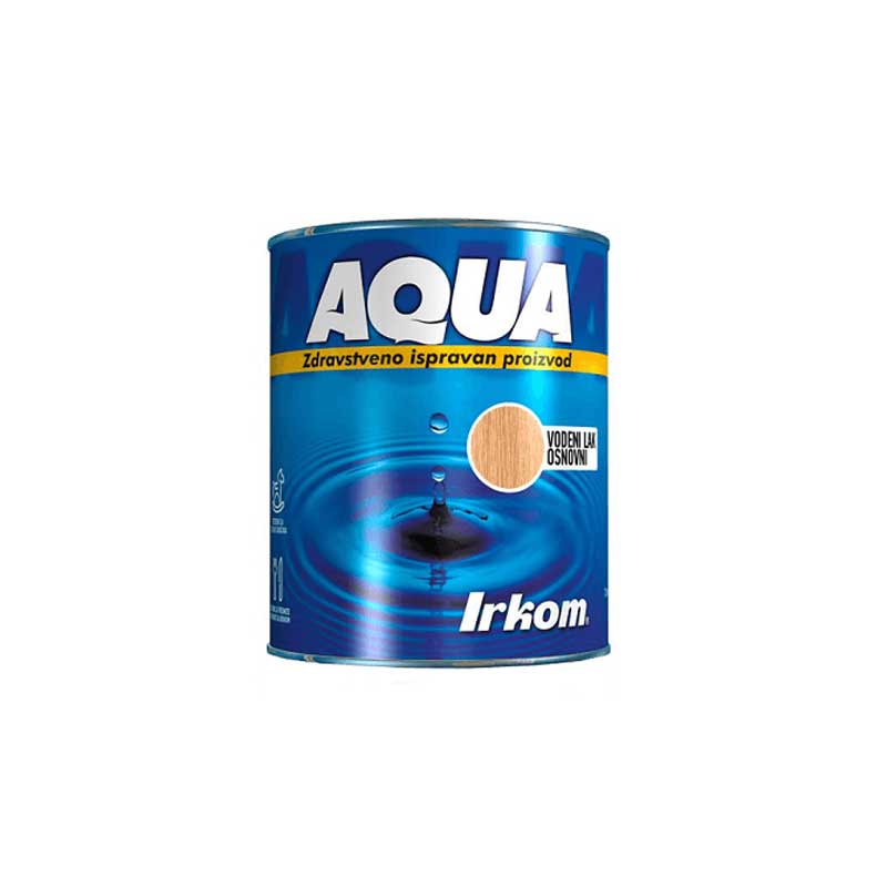 Irkom Aqua Vodeni transparentni lak, osnovni – Zdravstveno ispravan proizvod, 0.75L