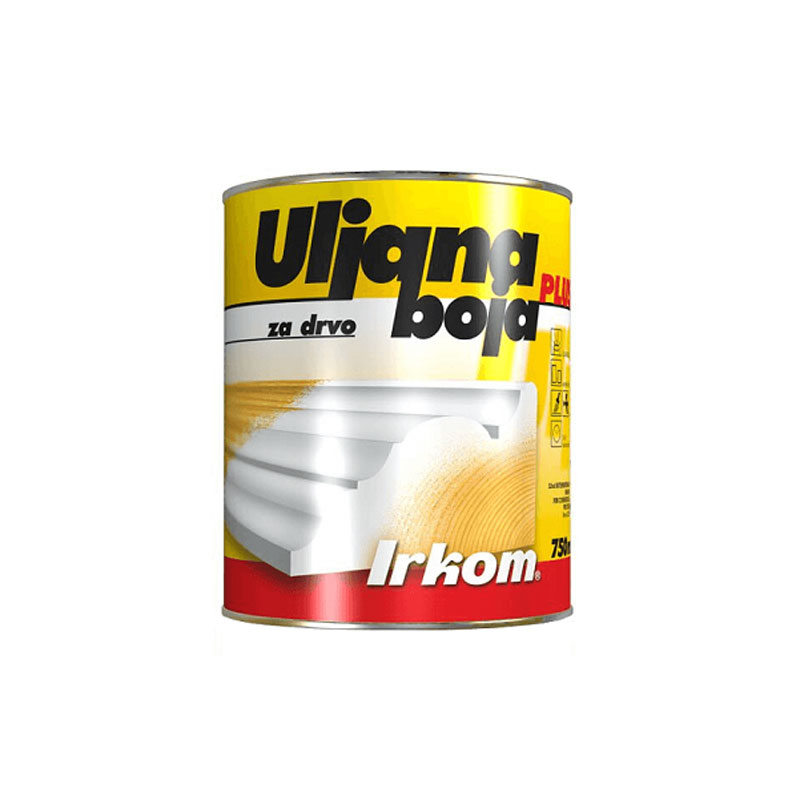 Irkom Uljana boja za drvo PLUS – bela, 750ml