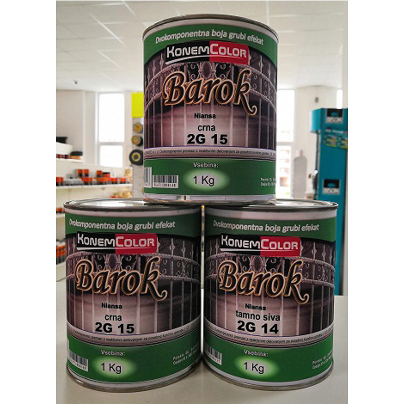 KonemColor Barok - 2K antikorozivna boja grubog efekta, 1Kg