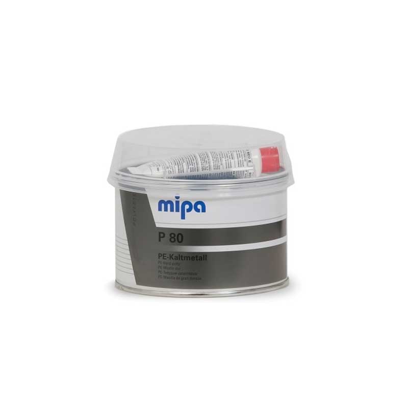 Mipa P80 "Hladni metal" - Tvrdi git sa aluminijumskim česticama, 1Kg (set sa herterom i špahtlom)