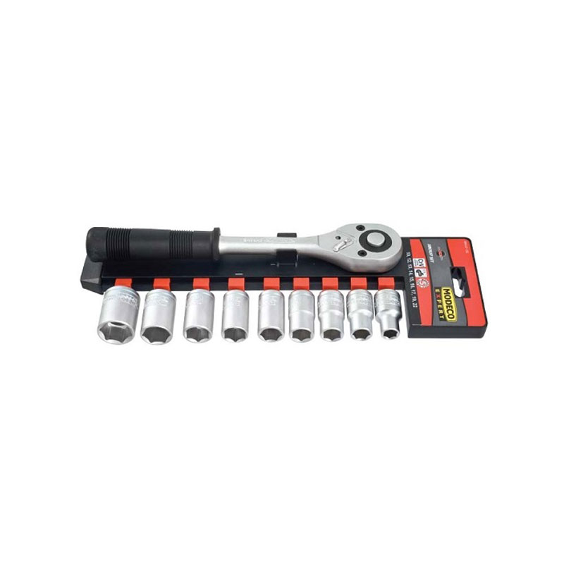 Modeco Expert Set gedora (10-22) 9kom + čegrtaljka 1/2"