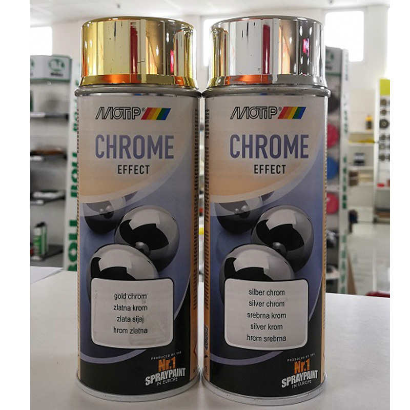 Motip Chrome Effect – Dekorativni sprej za efekat hromirane površine, 400ml