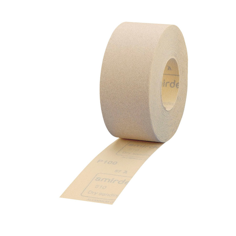 Smirdex 510 White Dry, 50m x 115mm - Bela rolnica, uzana, gruba šmirgla na papiru