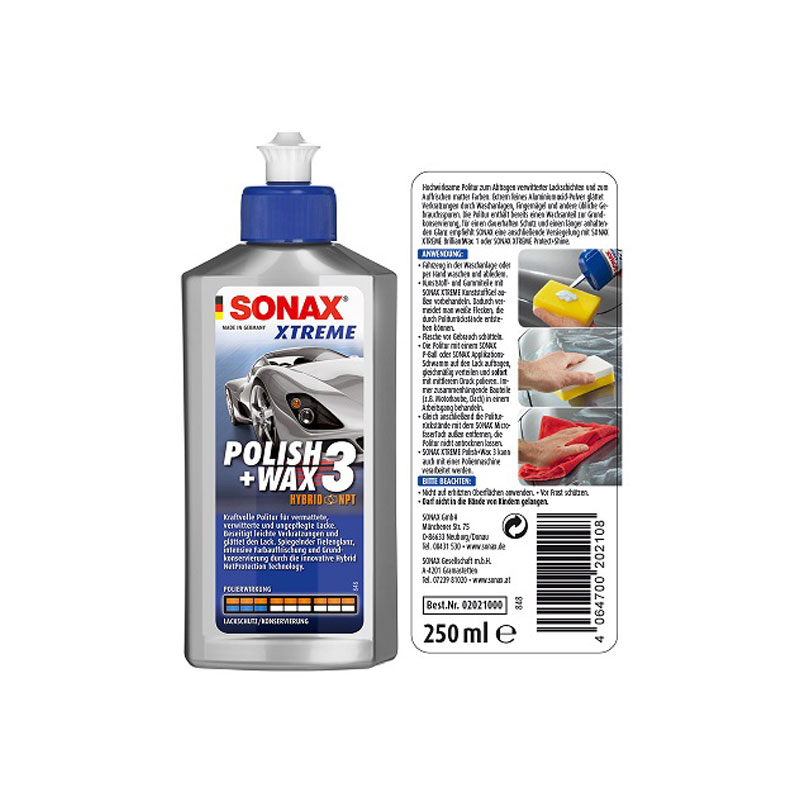 Sonax 202100 Polish+Wax 3 - Hibridna polir pasta sa voskom, 250ml