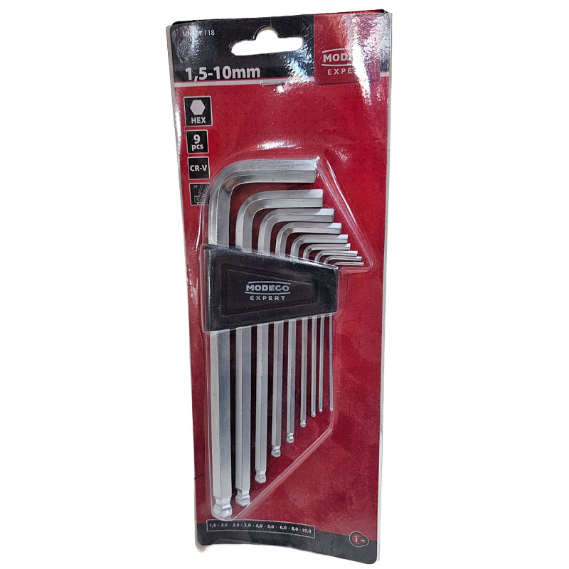 Modeco Expert MN-54-118 1.5–10 mm garnitura inbus kljuceva